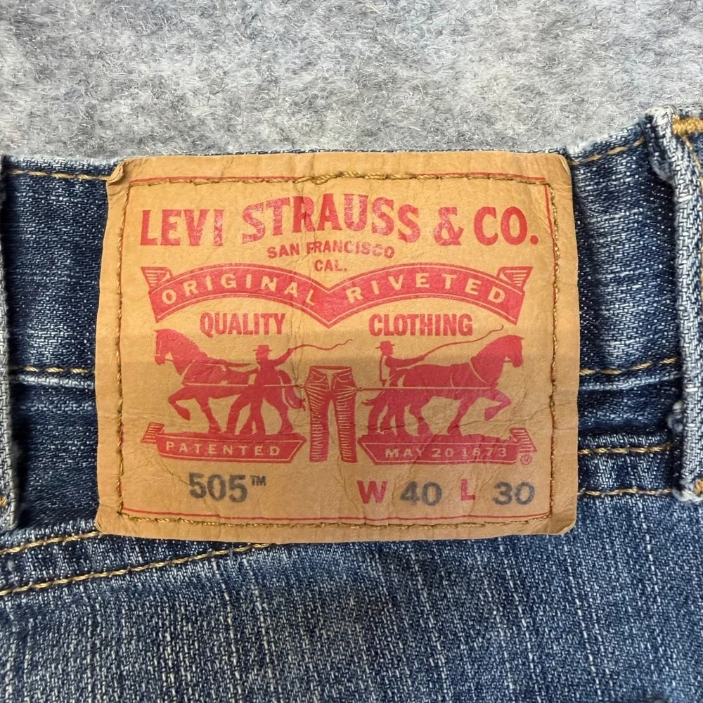 Levi's 505 Regular Fit Jeans‎ Men's Size 40x30 Blue Denim Pants